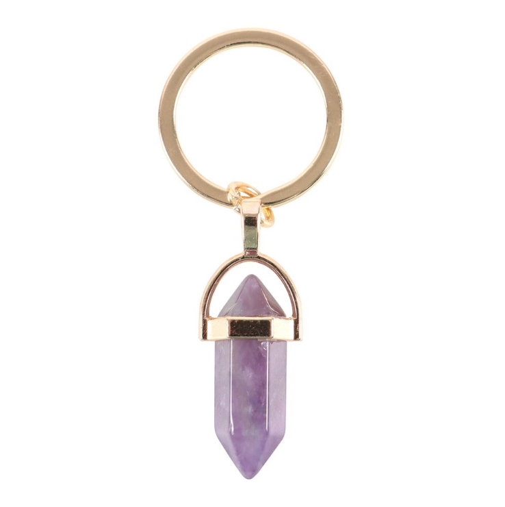 Amethyst Crystal Keyring