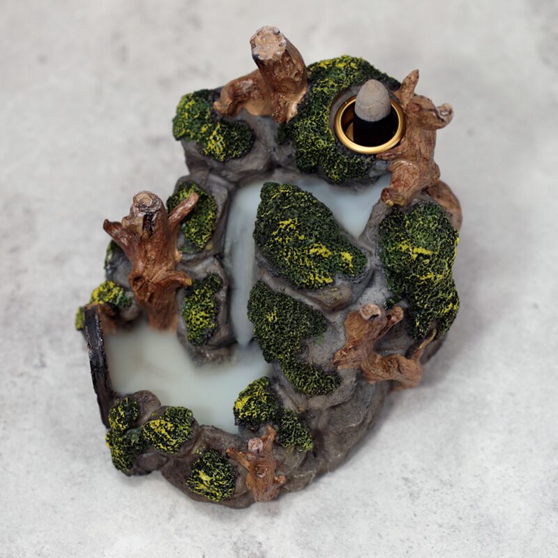 Ancient Woodland Secret Cave Backflow Incense Burner with vapour incense