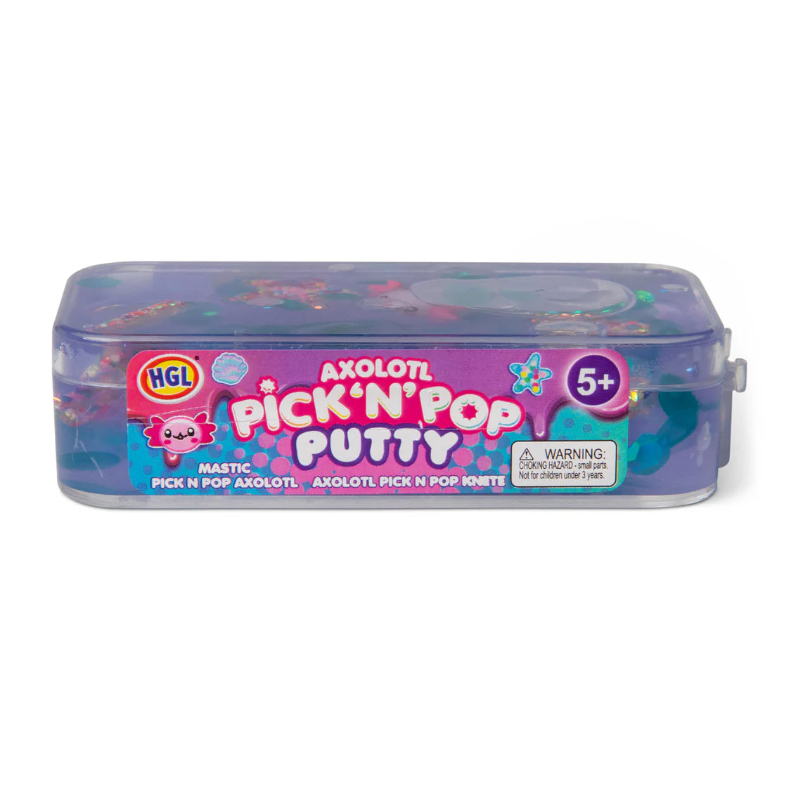 Axolotl Pick 'N' Pop Putty container with HGL branding on a white background