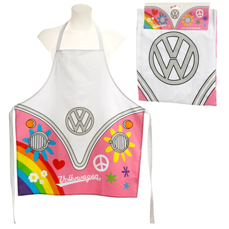 Cotton Apron Volkswagen VW T1 Camper Bus Summer open and folded