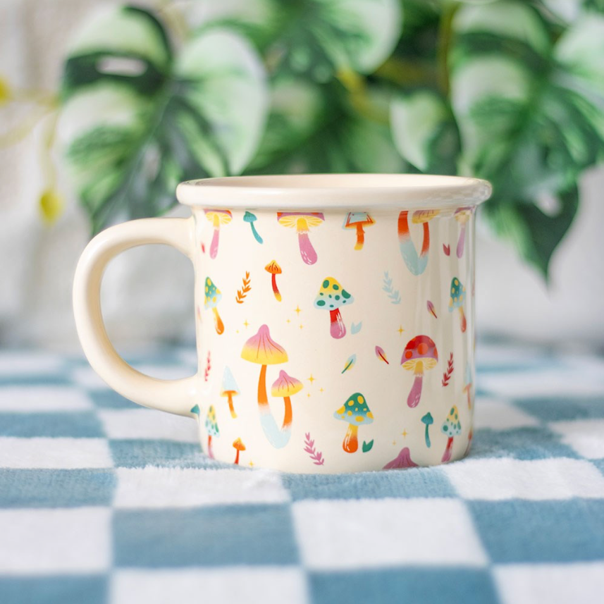 Funky Fungi Mushroom Print Mug display