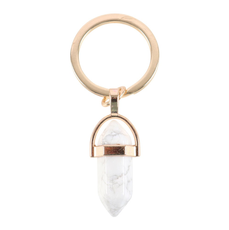 Howlite Crystal Keyring