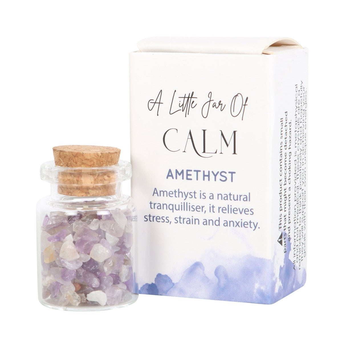 Little Jar of Amethyst Crystal in a Matchbox display