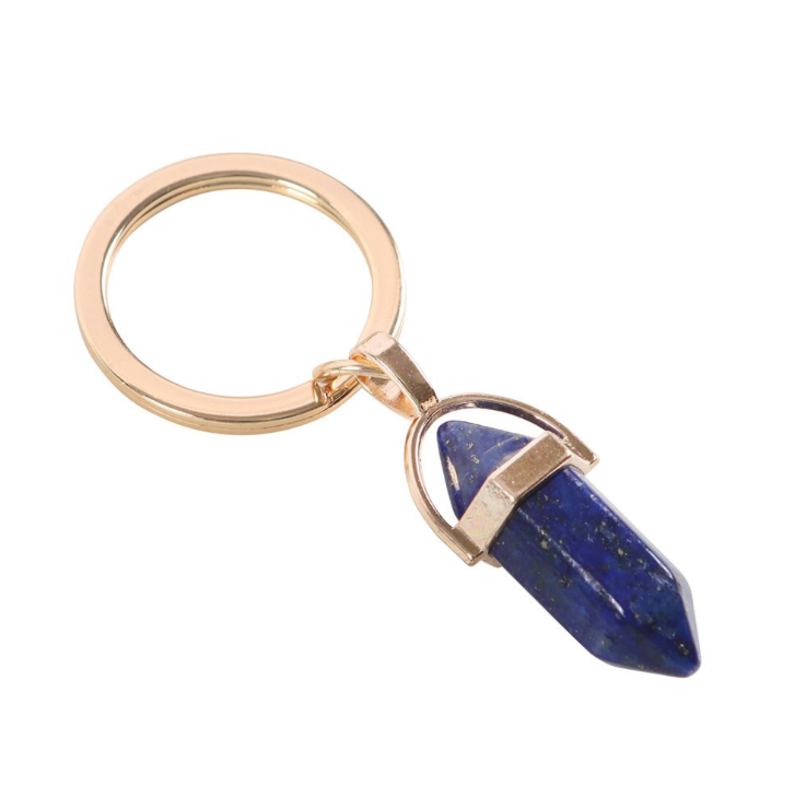 Lapis Lazuli Crystal Keyring close up