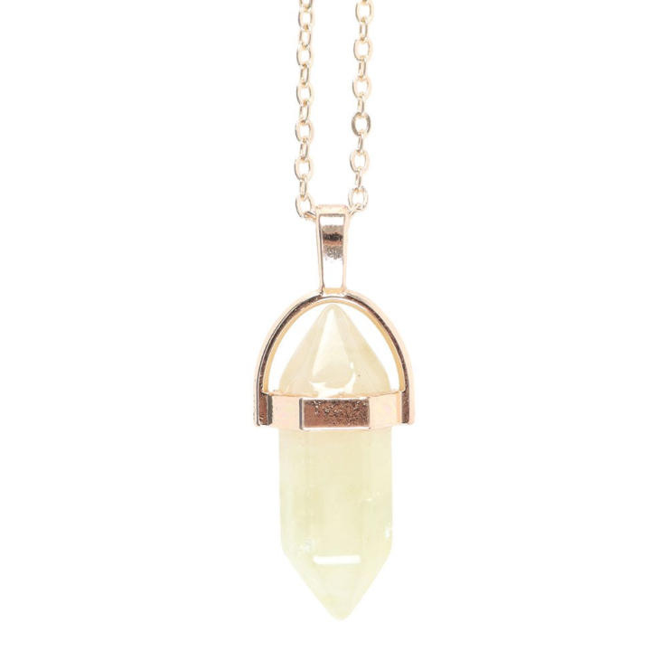 Lemon Quartz Crystal Pendant