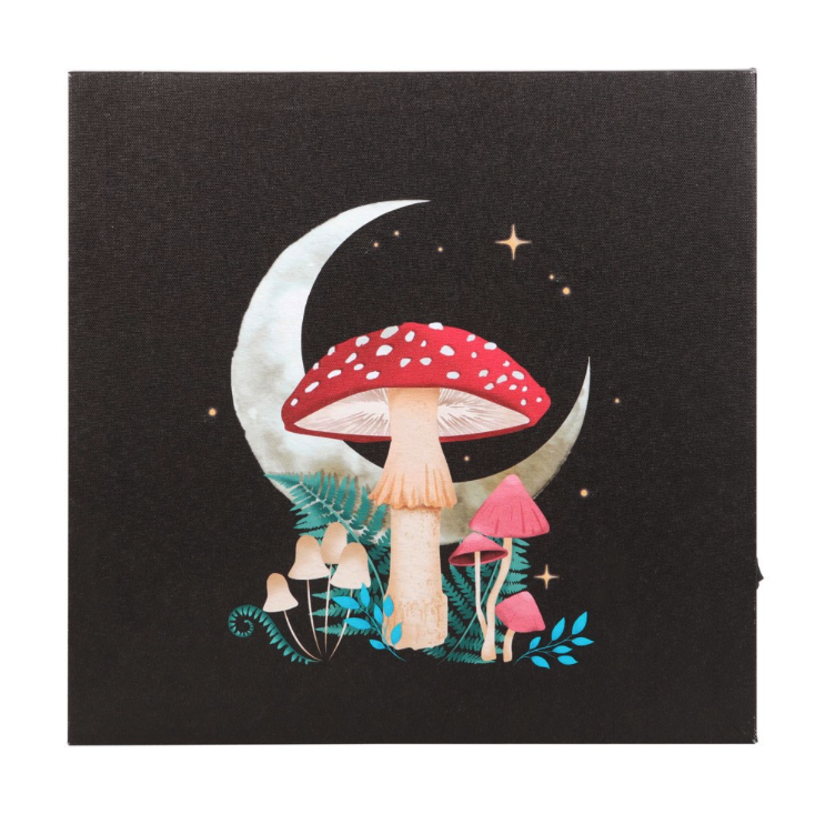 Forest Mushroom Moon Light Up Canvas Plaque