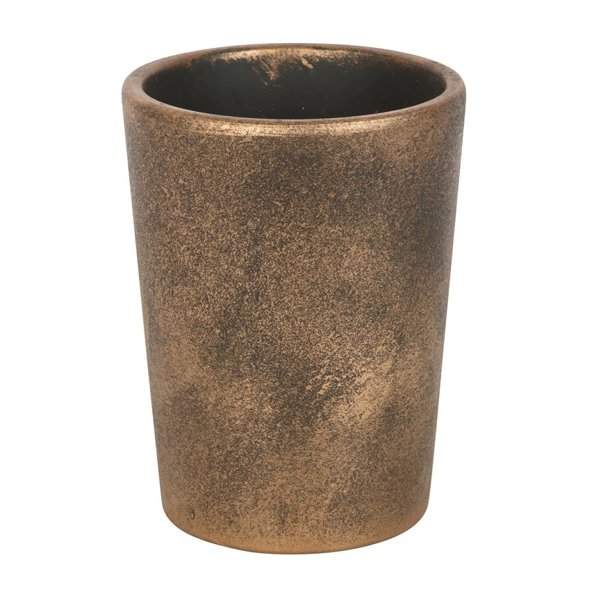 Terracotta Bronze Plant Pot moon gazing hare's back