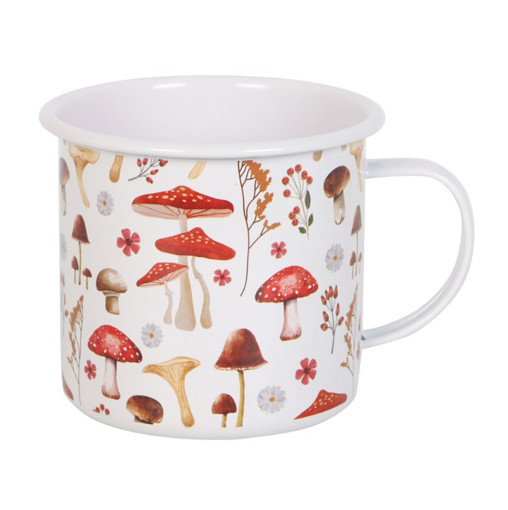 Mushroom Toadstool Enamel Mug all over print