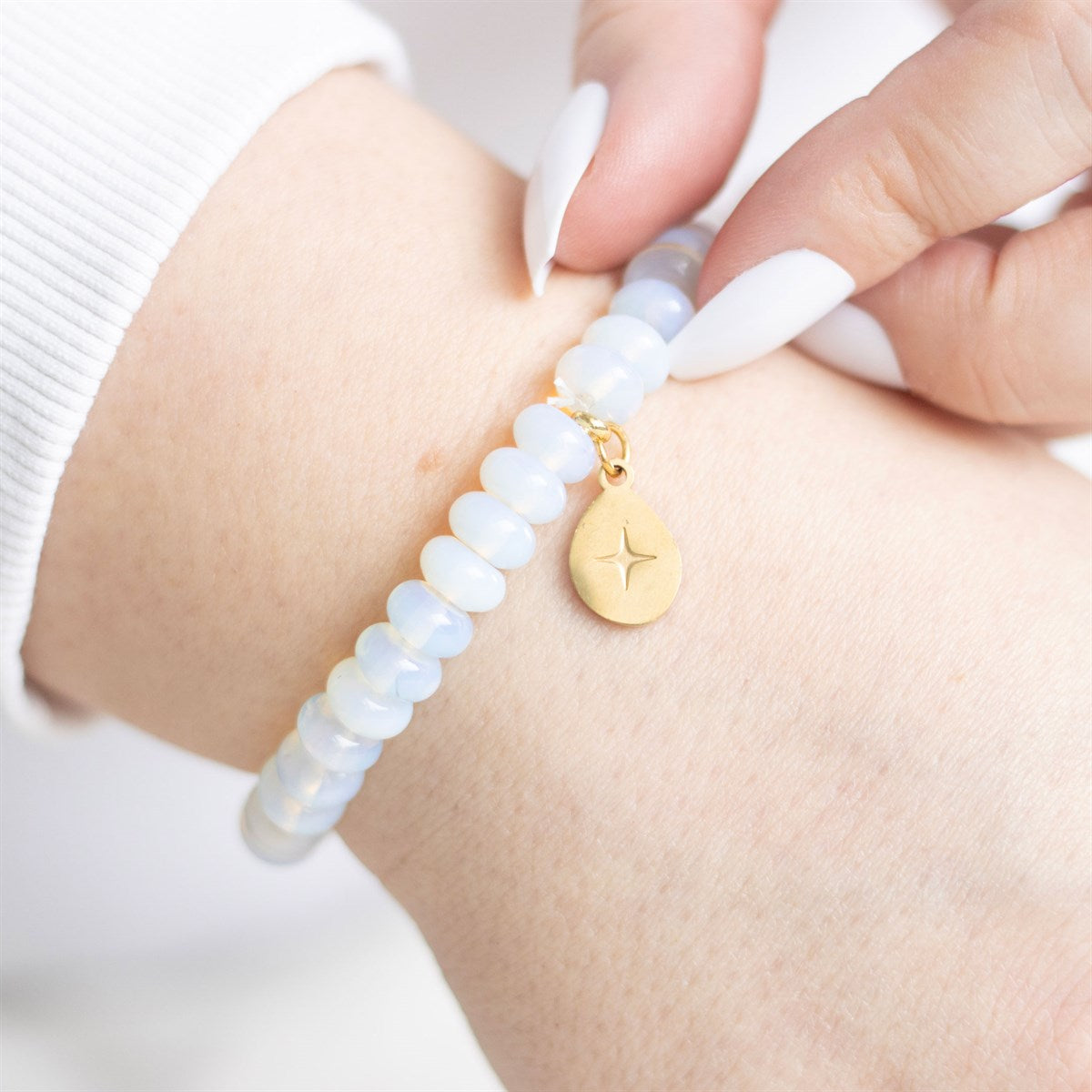 Opalite Bracelet on wrist
