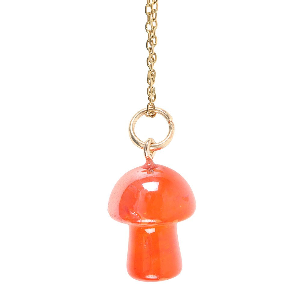 Orange Aura Crystal Mushroom