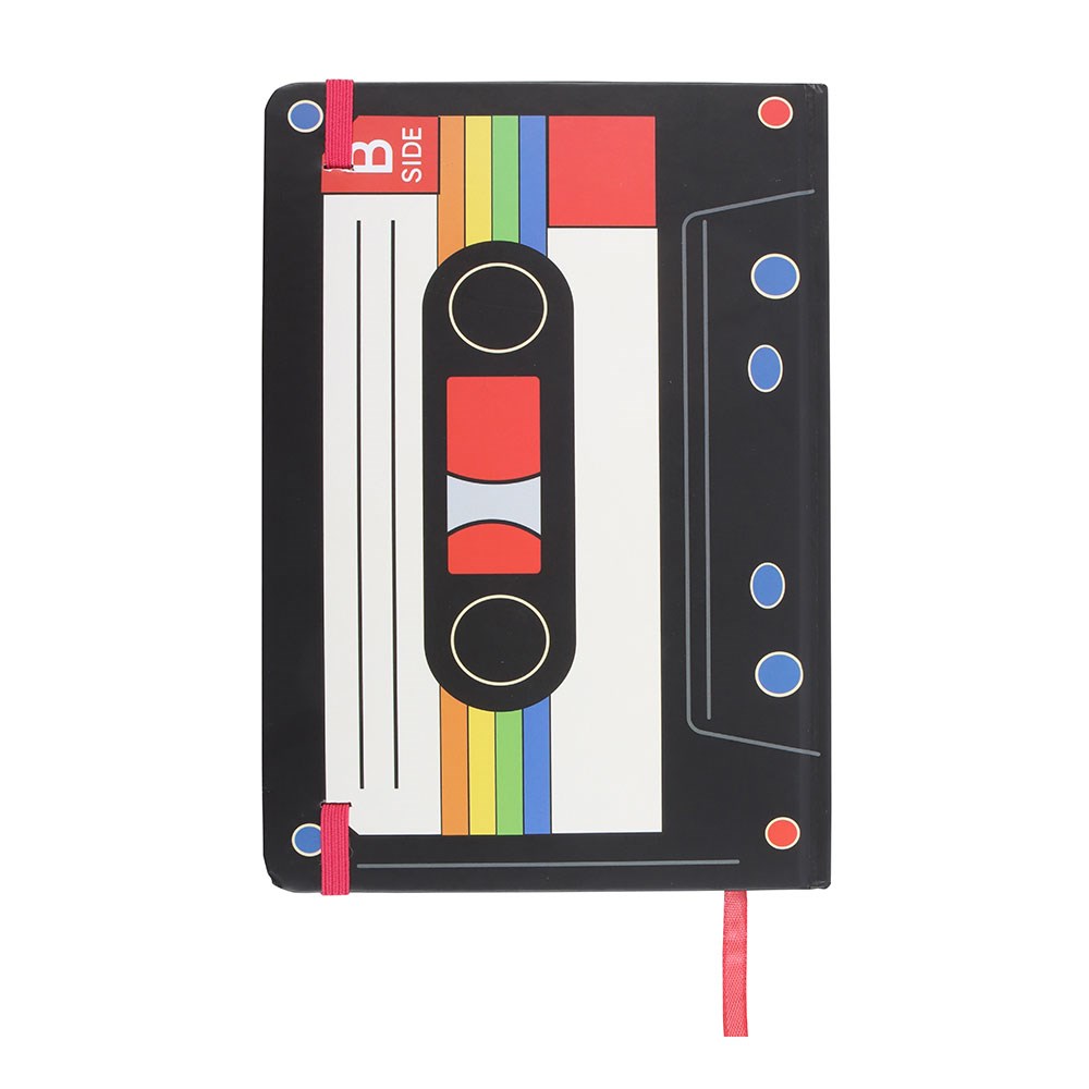 Notebook with a cassette tape design on the cover