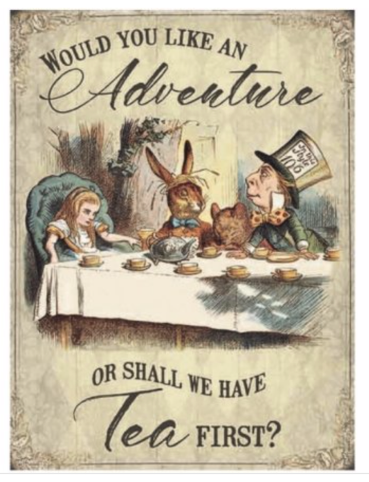 Alice In Wonderland Metal Sign - Like An Adventure