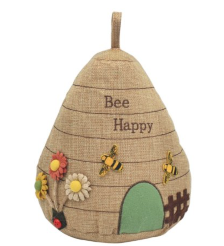 Bee Happy Brown Honey bee door stop