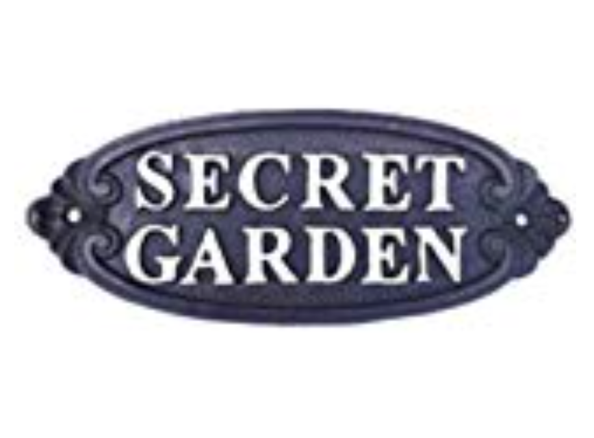 Cast Iron Secret Garden Sign