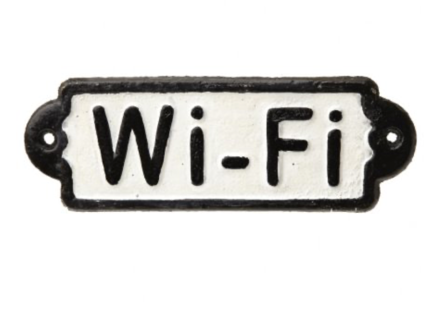 Cast Iron Wi-Fi Sign
