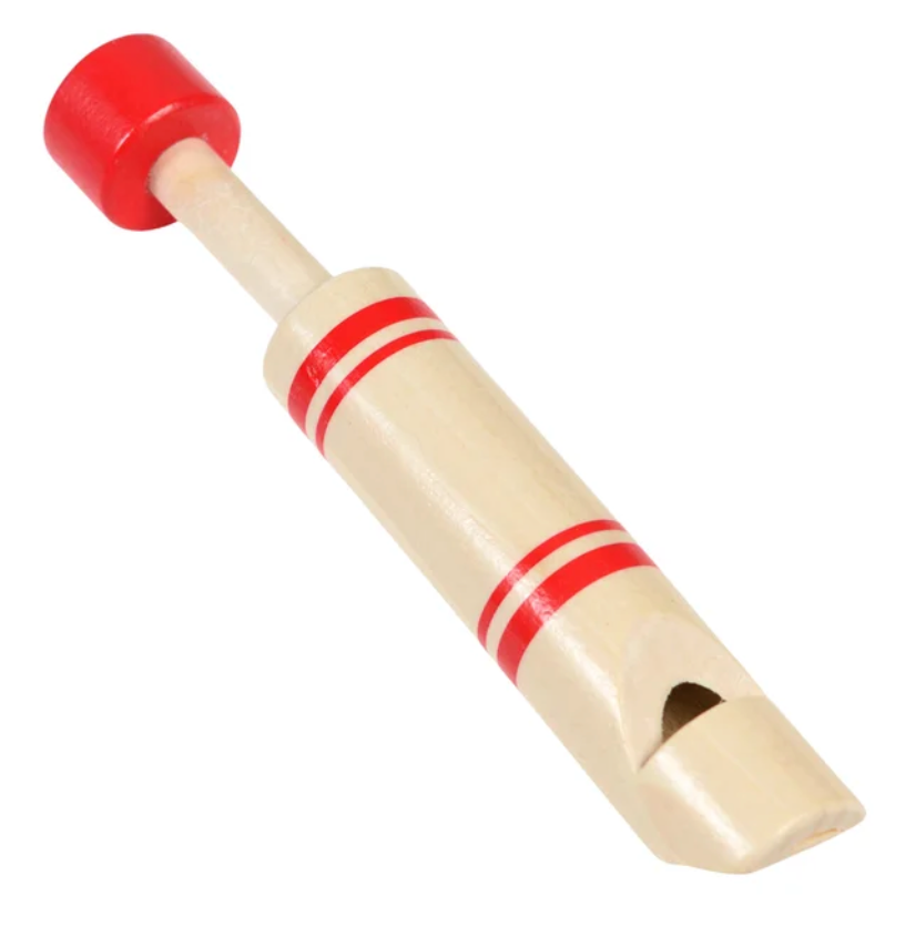 Classic Wooden Slide Whistle action