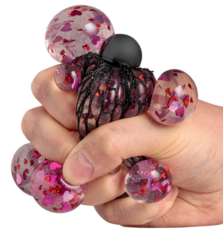 Confetti Squishy Mesh Ball red