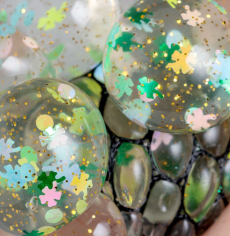 Confetti Squishy Mesh Ball green