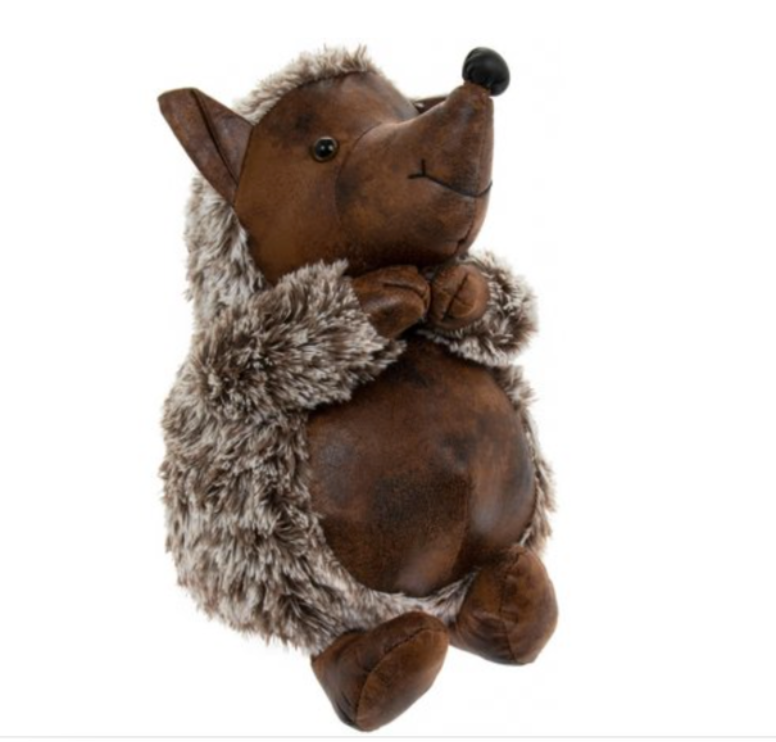 Faux Leather Hedgehog Doorstop