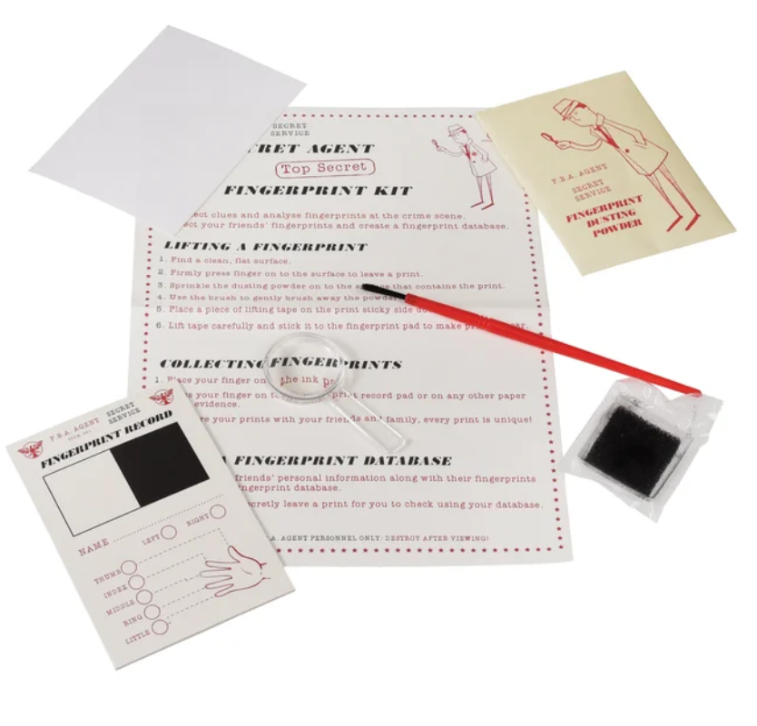 Secret Agent Fingerprint set contents