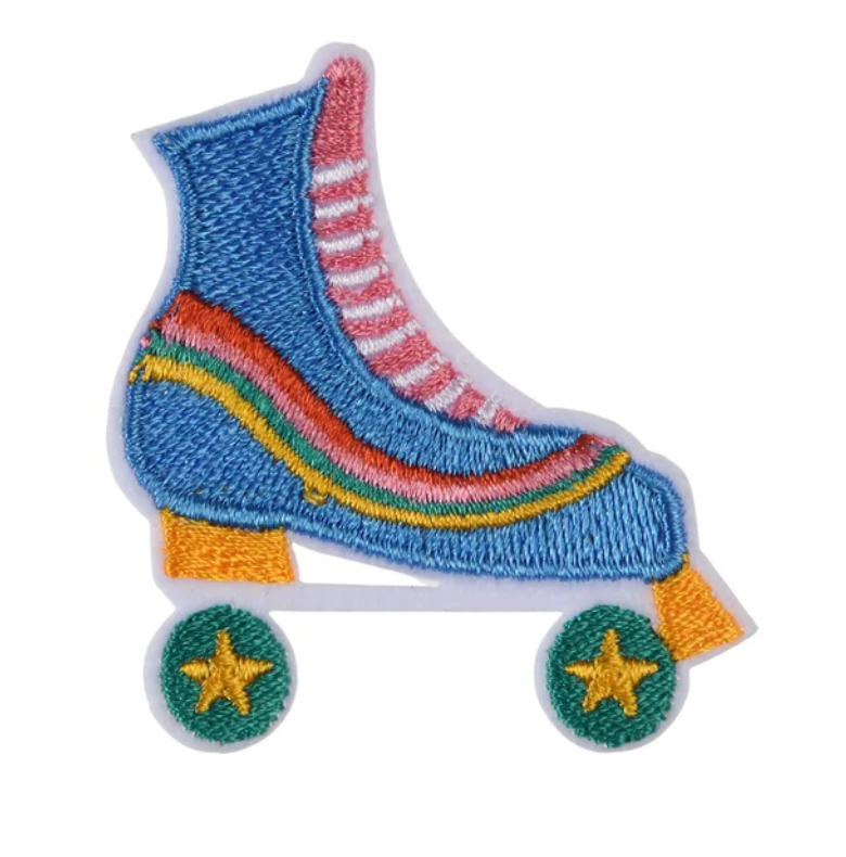 Iron on patch - Roller skate decal