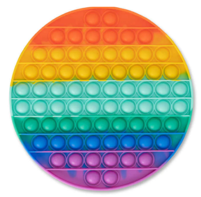 round rainbow push popper