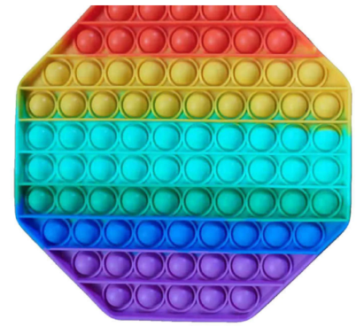 octagon rainbow push popper