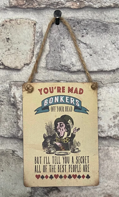 Alice in Wonderland sign