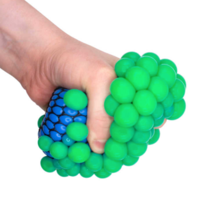 Blue XL Squishy Mesh Ball Green inside