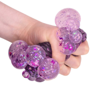 XL Squishy Confetti mesh ball pink