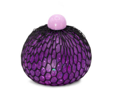 XL Squishy Confetti mesh ball purple