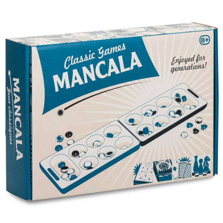 Classic Wooden Mancala Game Box