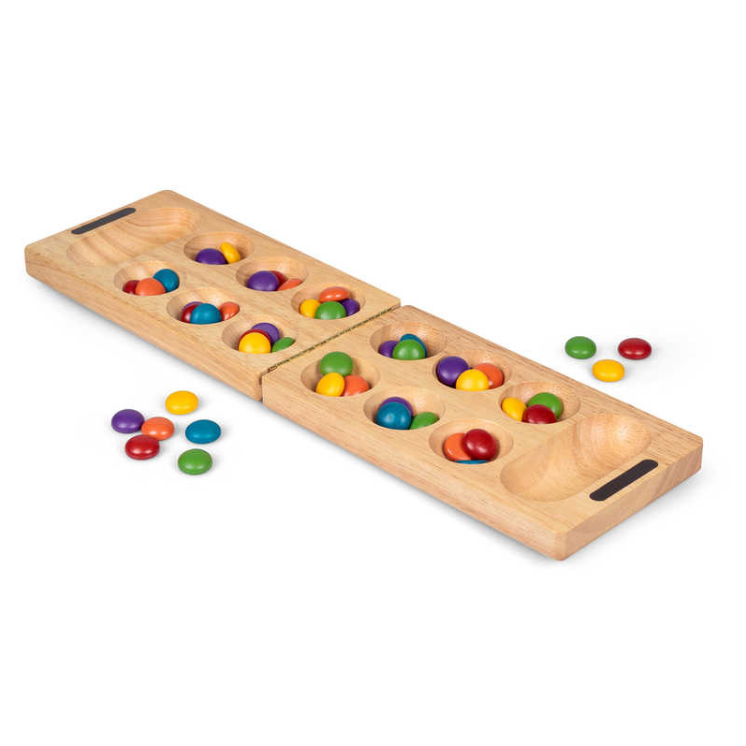 Classic Wooden Mancala Game Board