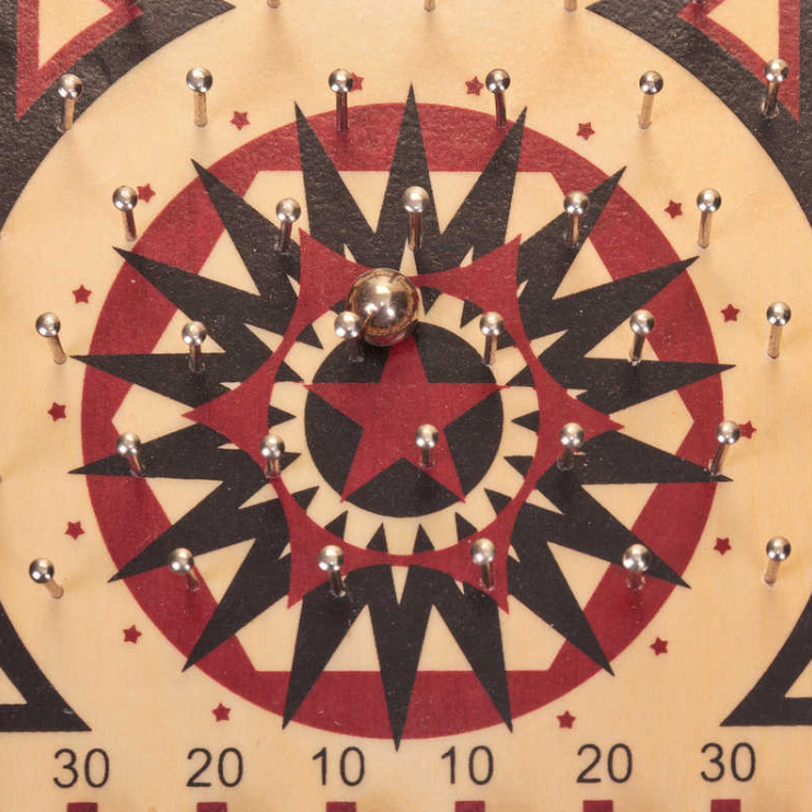 Classic Wooden Pinball Game Scoring
