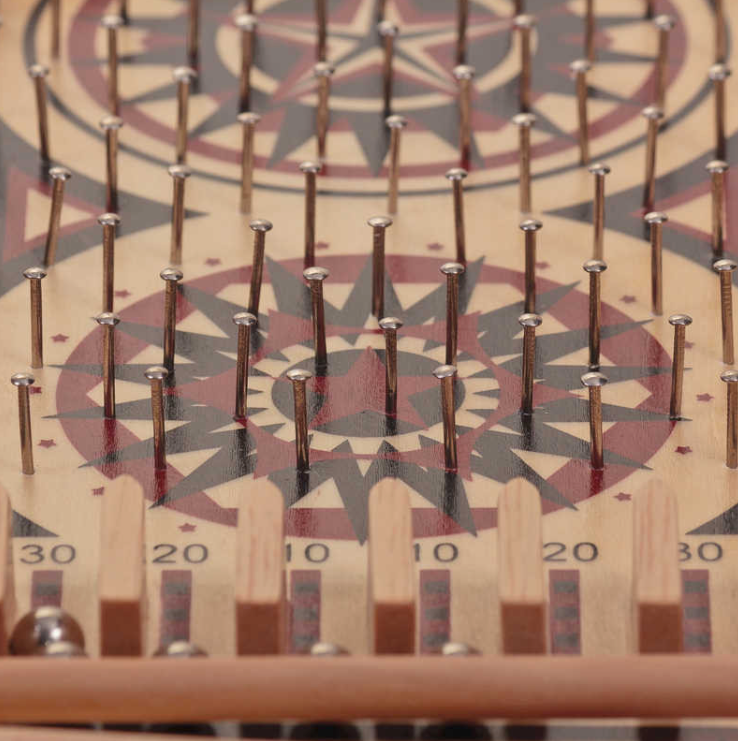 Classic Wooden Pinball Game Detail