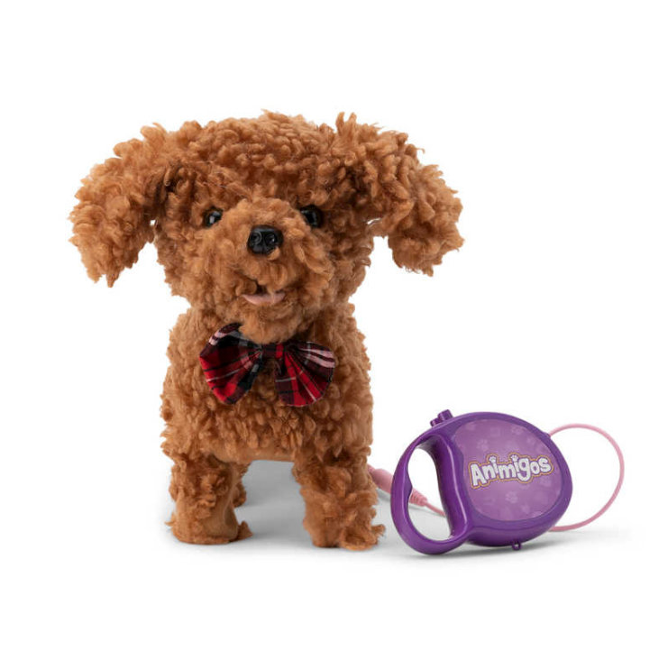 Animigos Walking, Barking Curly Cockapoo front