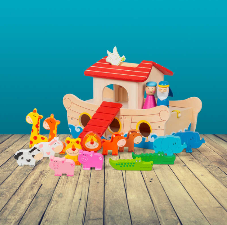 Traditional Wooden Noah's Ark Playset