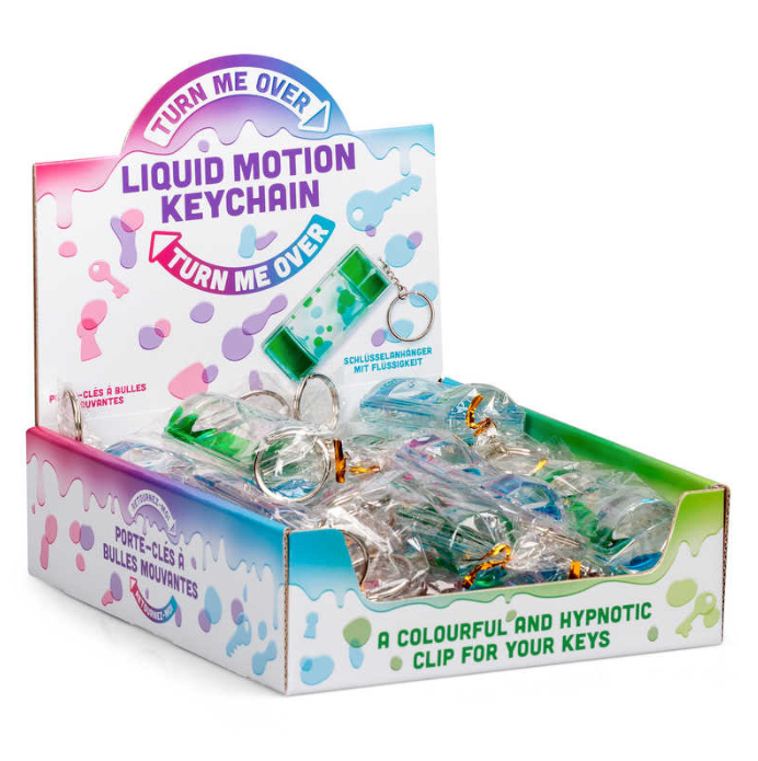 Liquid Motion Keychain boxed