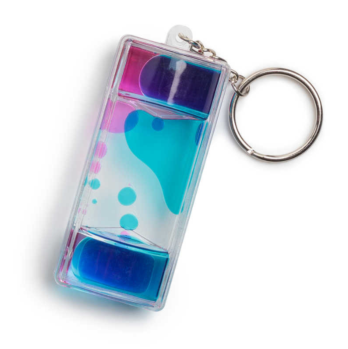 Liquid Motion Keychain blue and pink