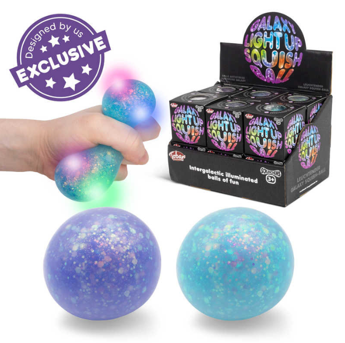 Scrunchems Galaxy Light Up Squish Ball display