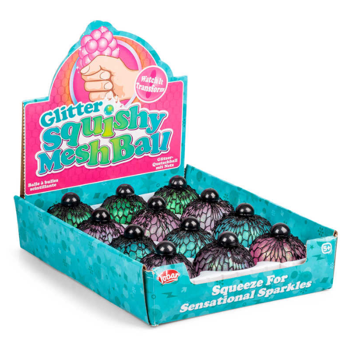 Glitter Squishy Mesh Ball boxed