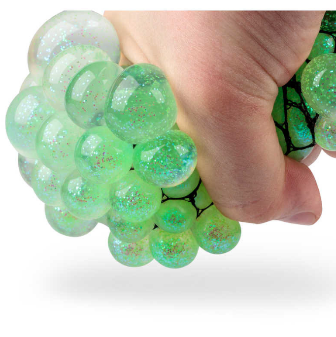 Glitter Squishy Mesh Ball green squish