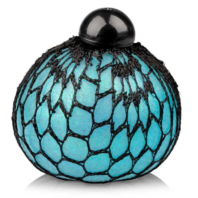 Glitter Squishy Mesh Ball blue