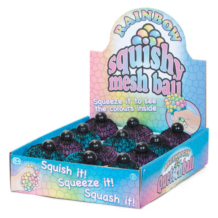 Squishy Rainbow Mesh Ball box
