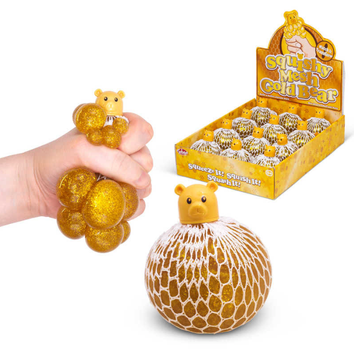 Squishy Mesh Pet - Golden Bear display