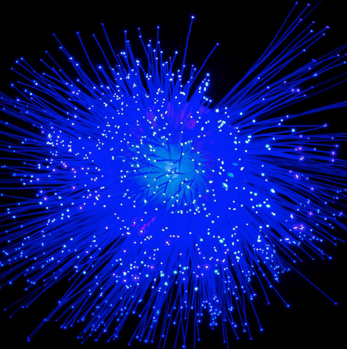 Lumez Ice Star Light - Retro Fibre Optic Light blue