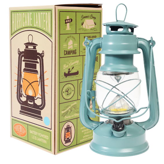 LED hurricane lantern - Aqua