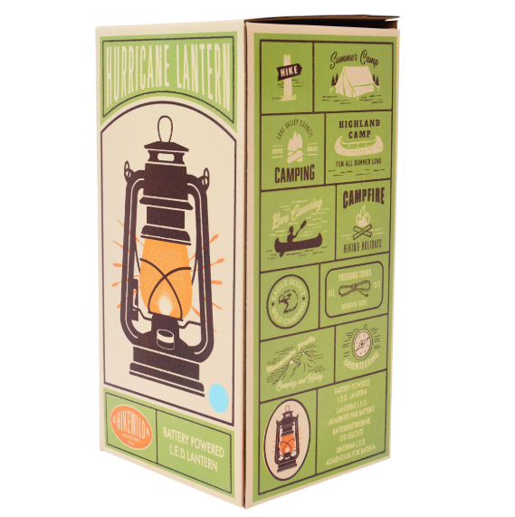 LED hurricane lantern - Aqua side
