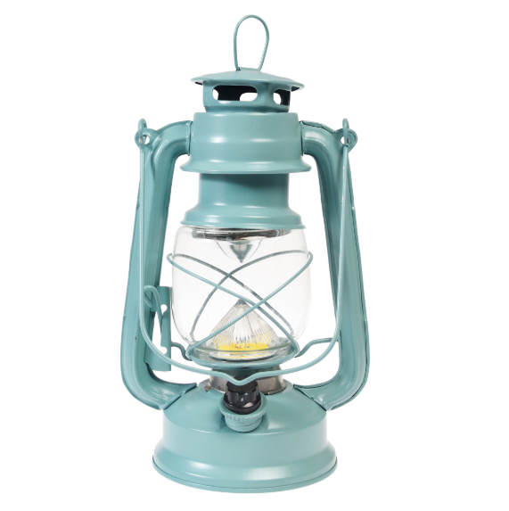 LED hurricane lantern - Aqua standing