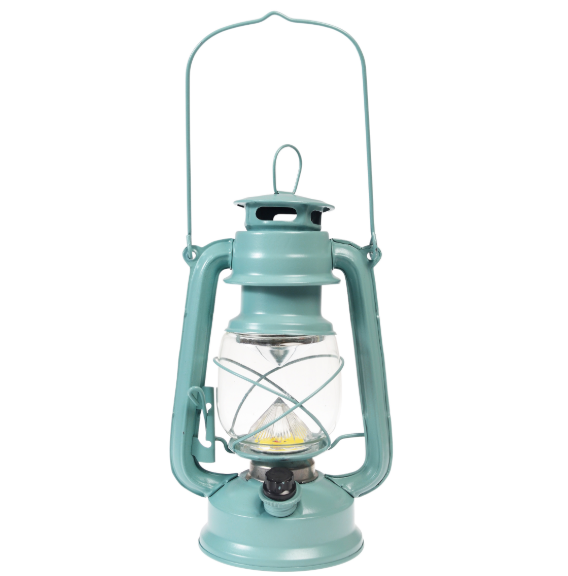 LED hurricane lantern - Aqua front